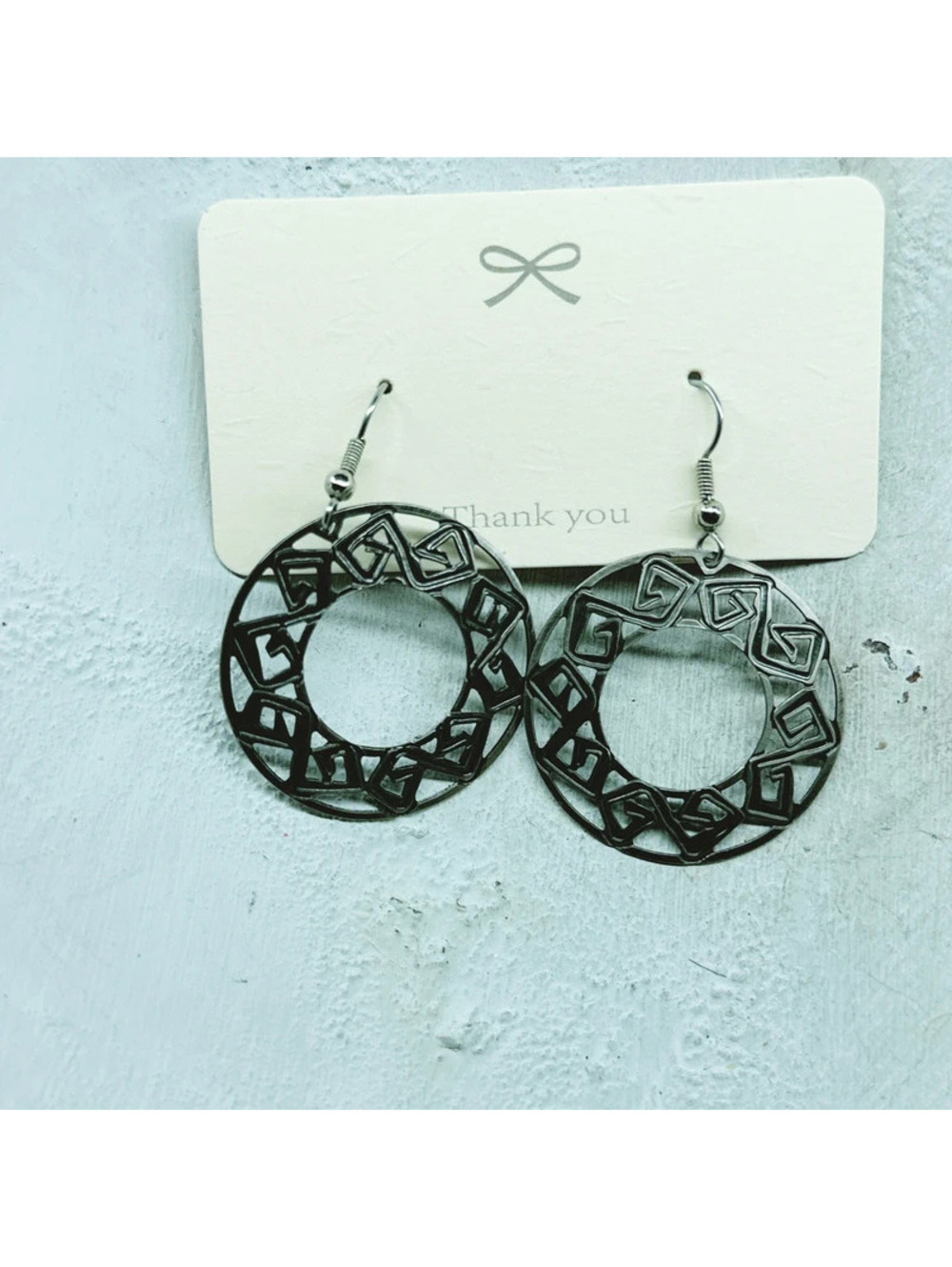 1022mc. Pewtertone Sun Whimsigoth Earrings